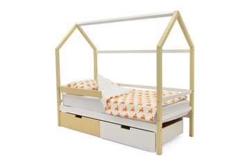 Кровать-домик в детскую Svogen бежево-белый в Орске