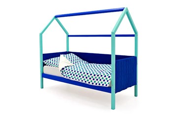 Кровать-домик детская Svogen, мятный-синий мягкая в Бузулуке