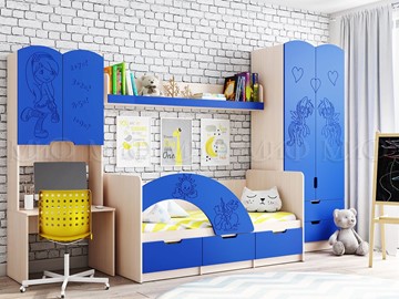 Детская спальня Миф Юниор-3, Синий матовый в Оренбурге