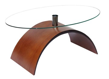Стеклянный столик КРОНИД Колизей-7, цвет вишня в Орске