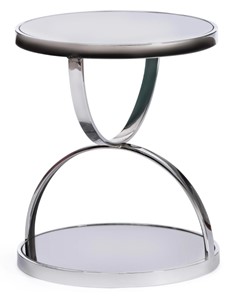 Стеклянный столик в гостиную GROTTO (mod. 9157) металл/дымчатое стекло, 42х42х50, хром в Орске