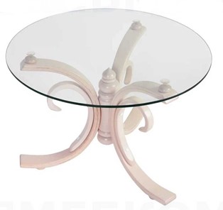Стеклянный столик в зал СЖ 5 беленый дуб/стекло в Орске