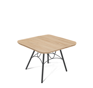 Квадратный столик SHT-S100 / SHT-TT 60/60 ЛДСП (дуб сонома/черный муар) в Орске
