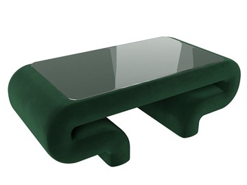 Журнальный столик Волна, зеленый (велюр) в Орске