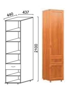 Шкаф двухдверный Александра-1, ПР-4, шимо светлый, МДФ с кожзамом в Орске