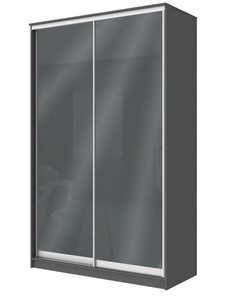 Шкаф-купе двухдверный Хит-22-12/2-22 с цветным стеклом, темно-серый 073, Графит в Орске