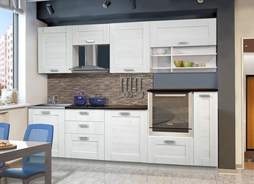Кухонный гарнитур Марибель Квадро 2700, цвет Белая лиственница в Бузулуке