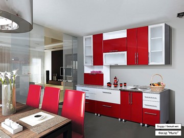 Кухонный гарнитур Мыло 224 2600, цвет Бордо/Белый металлик в Бузулуке