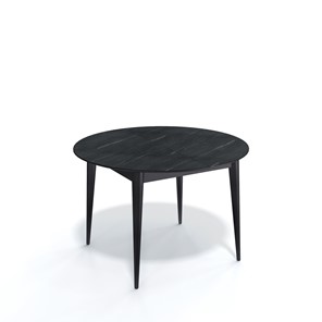 Круглый обеденный стол Kenner W1200 (Черный/Мрамор серый) в Бузулуке