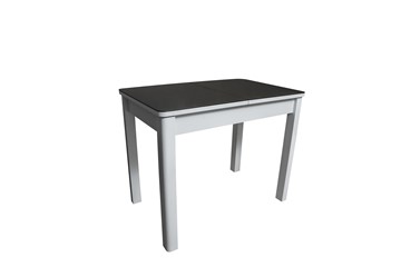 Стеклянный обеденный стол Айсберг-2СТ белое/черное/прямые массив в Орске