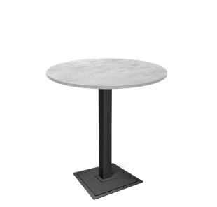 Маленький кухонный стол SHT-TU5-BS1/H110 / SHT-TT 90 ЛДСП (бетон чикаго светло-серый/черный) в Орске