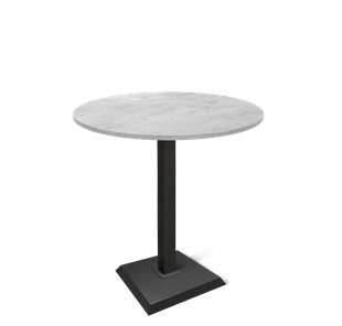Стол кухонный круглый SHT-TU5-BS2/H110 / SHT-TT 90 ЛДСП (бетон чикаго светло-серый/черный) в Орске
