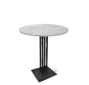 Круглый стол SHT-TU6-BS1/H110 / SHT-TT 90 ЛДСП (бетон чикаго светло-серый/черный) в Орске