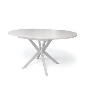 Обеденный раздвижной стол Kenner B1300 (Белый/Стекло белое сатин) в Орске