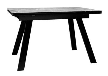 Керамический стол DikLine DKL140 Керамика Серый мрамор/опоры черные (2 уп.) в Оренбурге