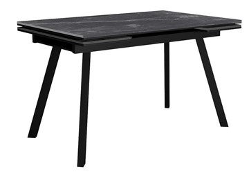 Стол обеденный раскладной DikLine SKA125 Керамика Серый мрамор/подстолье черное/опоры черные (2 уп.) в Бузулуке