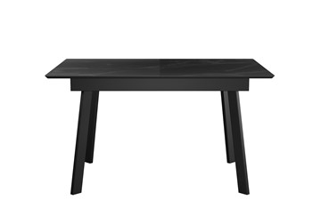 Керамический обеденный стол DikLine SKH125 Керамика Черный мрамор/подстолье черное/опоры черные (2 уп.) в Оренбурге