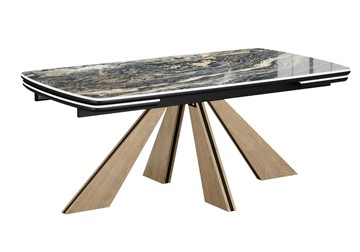 Керамический стол DikLine SKP180 Керамика Amadeus/подстолье черное/опоры дуб монтана (2 уп.) в Оренбурге