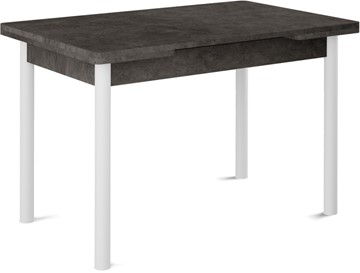 Раздвижной стол Кубика Милан-2 EVO, ноги белые, серый камень в Орске