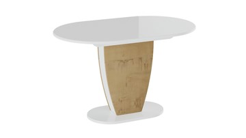 Овальный кухонный стол Монреаль тип 1 (Белый глянец/Бунратти) в Орске