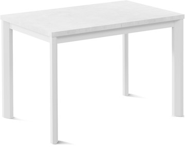 Раздвижной стол Нагано-1L (ноги металлические белые, белый цемент) в Орске