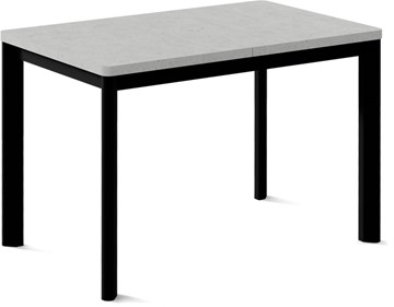 Кухонный раздвижной стол Кубика Токио-2L (ноги металлические черные, светлый цемент) в Орске