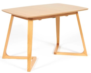 Кухонный стол раздвижной VAKU (Ваку) бук/мдф 80x120+40x75, Натуральный бук арт.13987 в Орске
