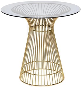 Стеклянный стол ARGO (mod. DT1471) металл/стекло, D80x74.5 черный/золотой в Бузулуке