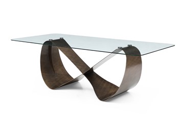 Стол со стеклянной столешницей DT9305FGI (240) прозрачный/бронзовый в Орске