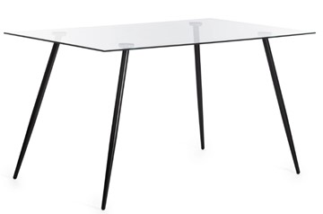 Стеклянный обеденный стол SOPHIA (mod. 5003) металл/стекло (8мм), 140x80x75, черный/прозрачный арт.19231 в Бузулуке