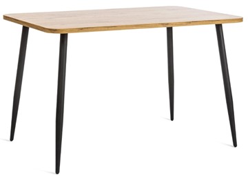 Кухонный стол PLUTO ЛДСП/металл, 120x80x77, Дуб вотан/Черный арт.19317 в Орске