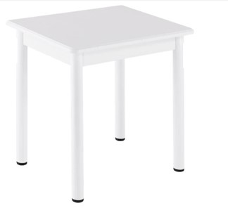 Кухонный пристенный стол НСПА-07 МДФ, белый МДФ/белое дерево/36 прямые трубки белый в Орске