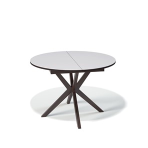 Обеденный круглый стол Kenner B1100 (Венге/Стекло белое сатин) в Бузулуке