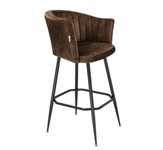 Барный стул SHT-ST42-1 / SHT-S148 (кофейный трюфель/черный муар) в Орске