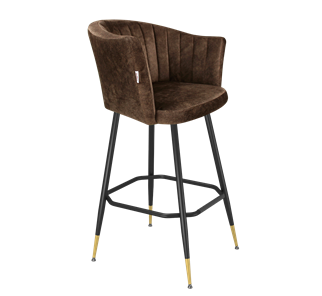Барный стул SHT-ST42-1 / SHT-S148 (кофейный трюфель/черный муар/золото) в Орске