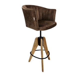 Барный стул SHT-ST42-1 / SHT-S92 (кофейный трюфель/браш.коричневый/черный муар) в Орске