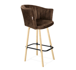 Барный стул SHT-ST42-1 / SHT-S94 (кофейный трюфель/прозрачный лак/черный муар) в Орске