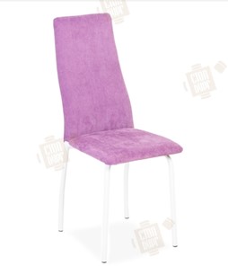 Кухонный стул Волна, каркас металл белый, инфинити фиолетовый в Орске