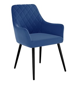 Кухонный стул 241, микровелюр Z20 синий, ножки черные в Оренбурге