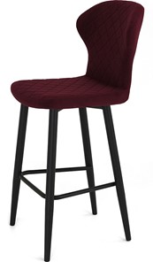 Обеденный стул Марио барный(Бордо Т175/ноги черные) в Орске