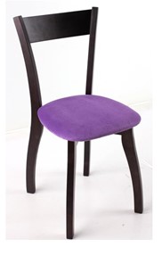 Обеденный стул Лугано каркас массив венге, велюр -  инфинити фиолетовый в Орске