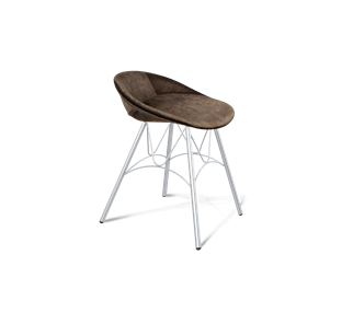 Обеденный стул SHT-ST19-SF1 / SHT-S100 (кофейный трюфель/хром лак) в Орске