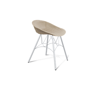 Обеденный стул SHT-ST19-SF1 / SHT-S100 (ванильный крем/хром лак) в Орске