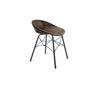 Обеденный стул SHT-ST19-SF1 / SHT-S107 (кофейный трюфель/черный муар) в Бузулуке