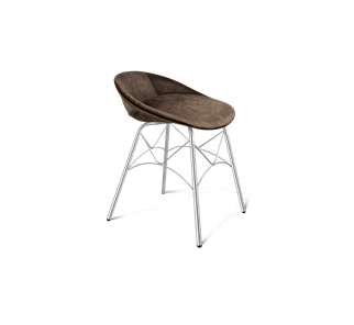 Обеденный стул SHT-ST19-SF1 / SHT-S107 (кофейный трюфель/хром лак) в Бузулуке
