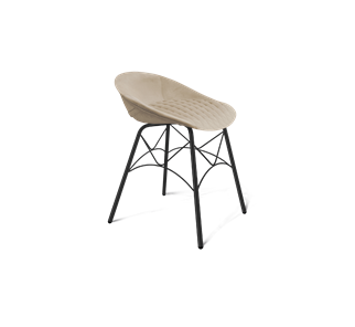 Обеденный стул SHT-ST19-SF1 / SHT-S107 (ванильный крем/черный муар) в Бузулуке