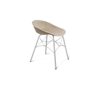 Обеденный стул SHT-ST19-SF1 / SHT-S107 (ванильный крем/хром лак) в Бузулуке