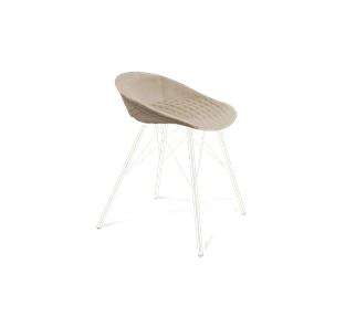 Обеденный стул SHT-ST19-SF1 / SHT-S37 (ванильный крем/белый муар) в Орске
