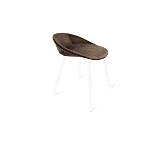 Обеденный стул SHT-ST19-SF1 / SHT-S95-1 (кофейный трюфель/белый муар) в Бузулуке