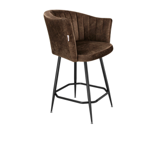 Полубарный стул SHT-ST42-1 / SHT-S148-1 (кофейный трюфель/черный муар) в Бузулуке